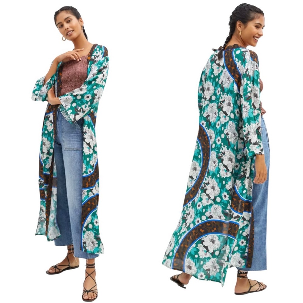Blank London Floral Cover-Up Kimono Duster